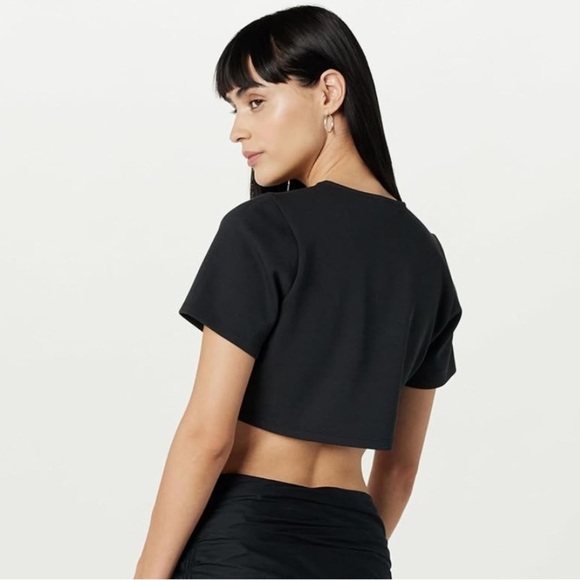 NWOT The Drop Crop Top S Black - Picture 2 of 12